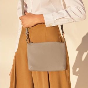Cuyana Curved Crossbody in Stone